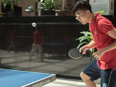 PORTMAN Smashers player taking part in table tennis