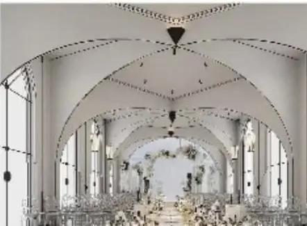 Bright white function hall