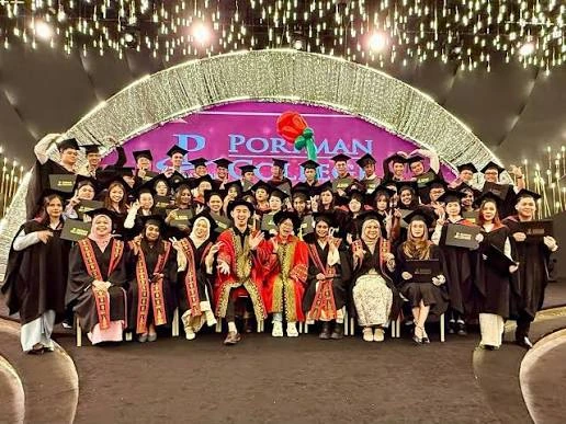 PORTMAN graduates celebrating together at a graduation event