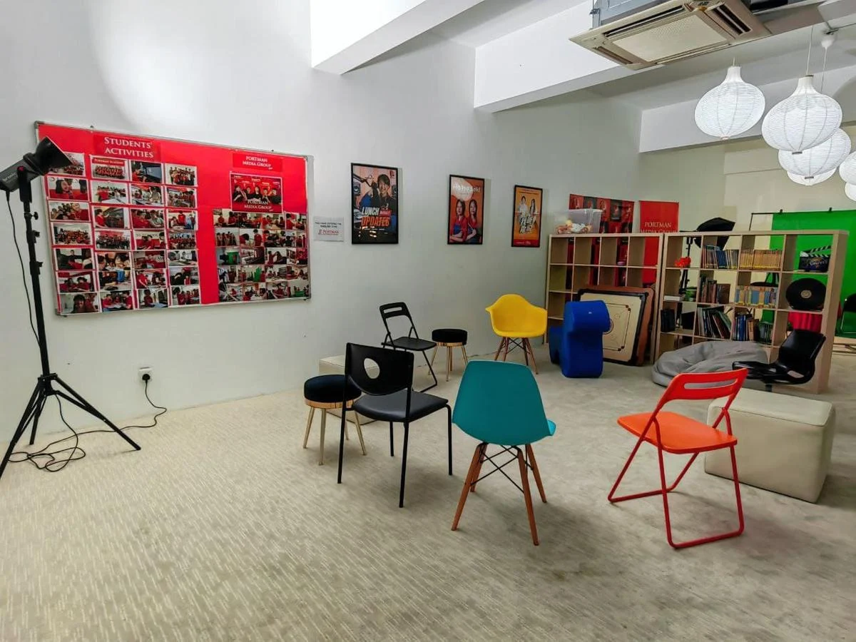 Reading and shared learning space at PORTMAN International School